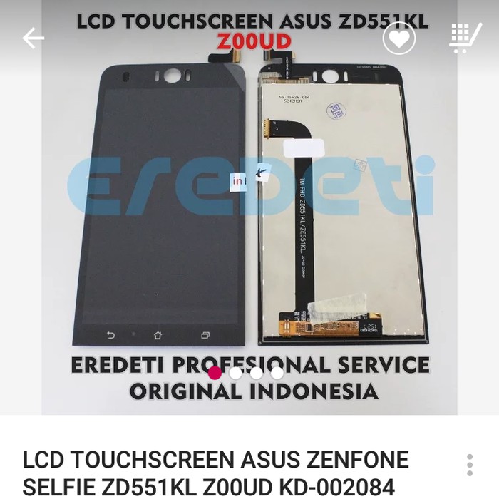 LCD ASUS Z00UD + TS HITAM ORI (ZENFONE 2 SELFIE 5.5"IN) / ZD551K