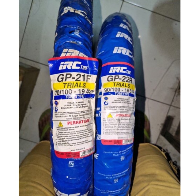 Ban Luar Trail KLX Depan Belakang Ring 19 Dan 16 GP21F - GP 22R IRC