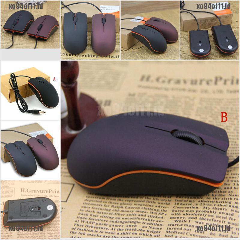 (XO &amp; Cod) M20 Mouse Optikal Kabel USB 2.0 Permukaan Frosted Untuk Komputer