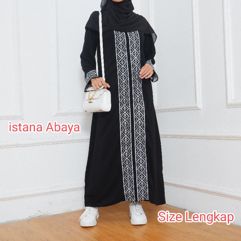 abaya bordir etnik turki cantik dan elegan bgt(real pic 100%)