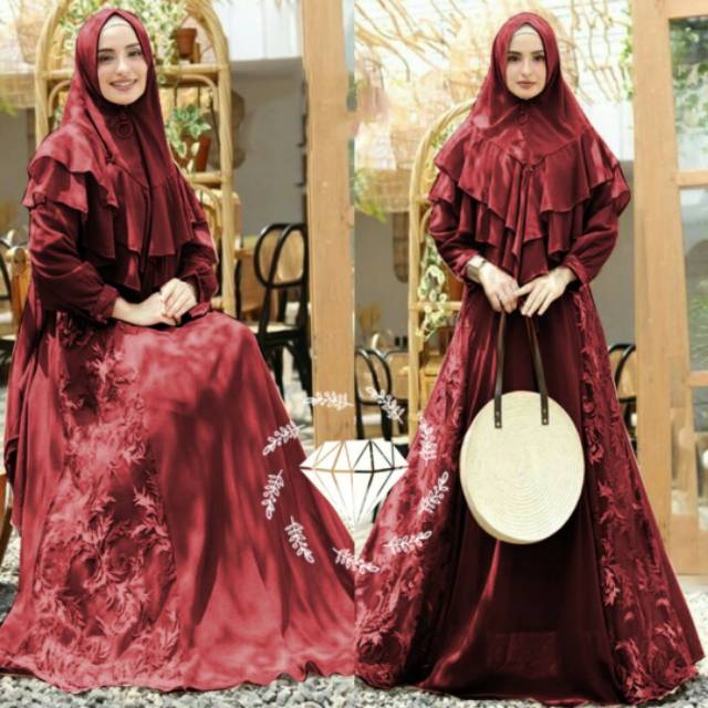 Gamis Syar'I Terbaru Remaja Jumbo Gamis Sar I Dress Korea Korean Style Muslim Wanita Fashion Muslim 