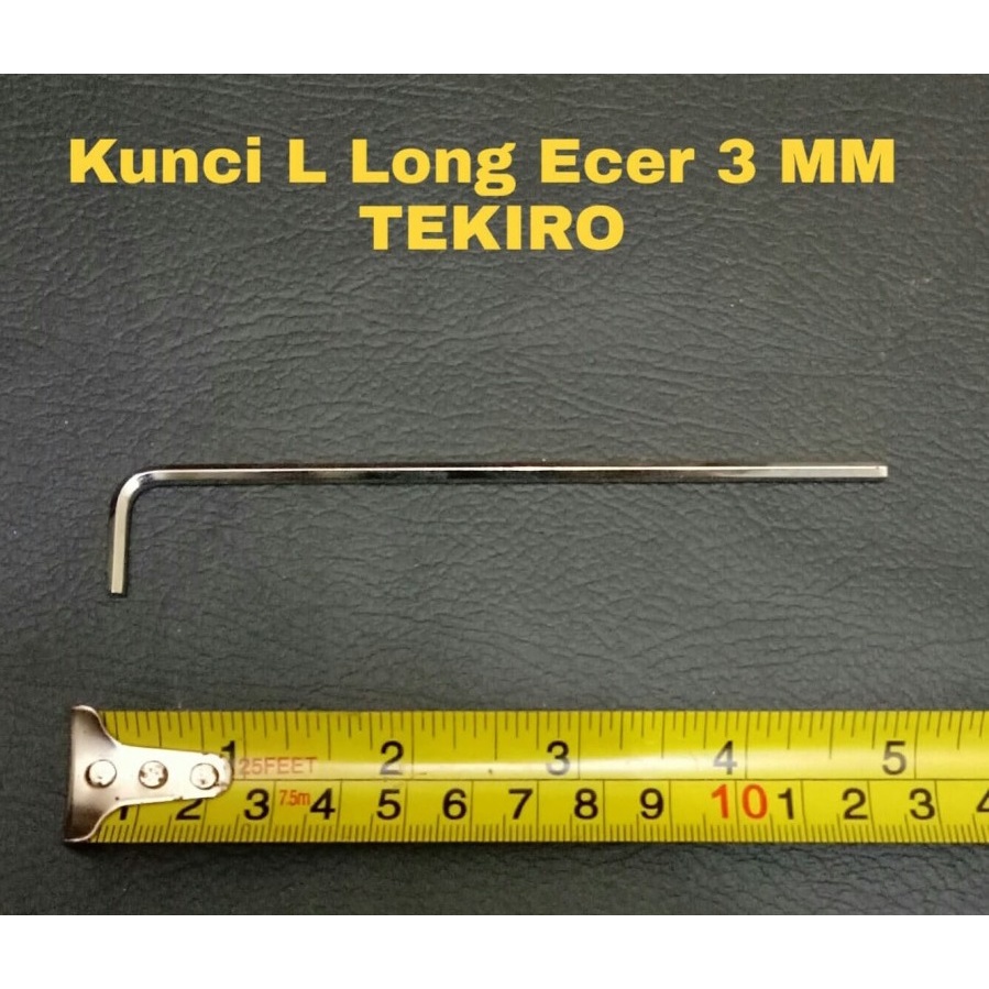 TEKIRO KUNCI L 3 MM SATUAN MODEL PANJANG HEX KEY LONG / KUNCI L PANJANG TEKIRO