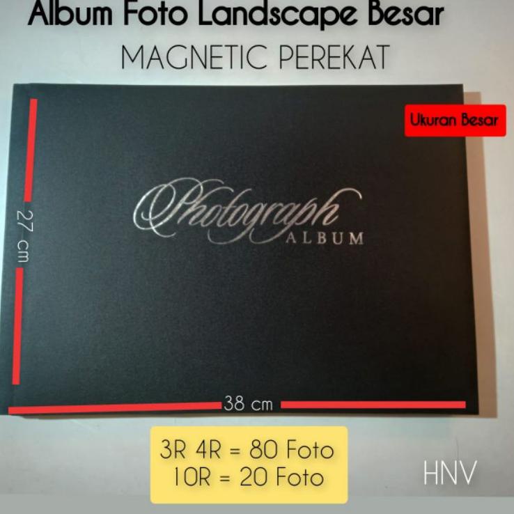 Hot Quality ALBUM FOTO MAGNETIK LANDSCAPE BESAR BLACK