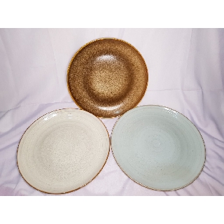 PIRING KERAMIK AESTETIK RUSTIC PIRING MAKAN DINNER PLATE KERAMIK TEBAL