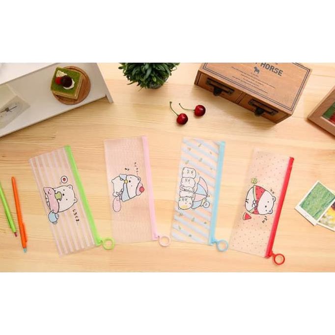 

Top!! Tempat Pensil Pulpen Zipper Sumikko Tempat Alat Tulis Sekolah