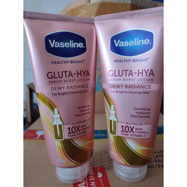 gluta hya vaseline flawless bright/dewy radiance 330ml