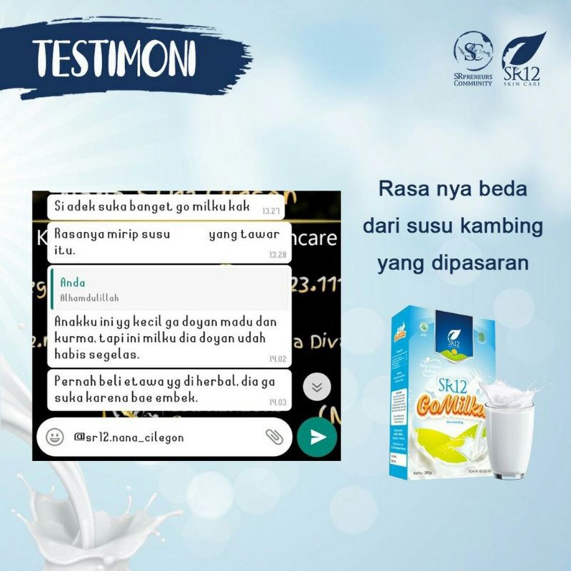

Gomilku SR12 Susu Kambing Etawa
