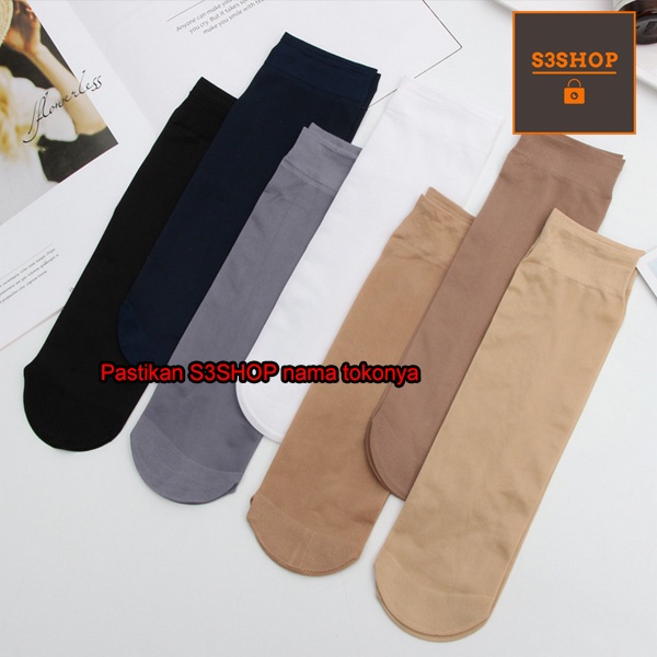 Kaos Kaki Kerja Pria Unisex Super Tipis Anti Panas Premium Silky Socks