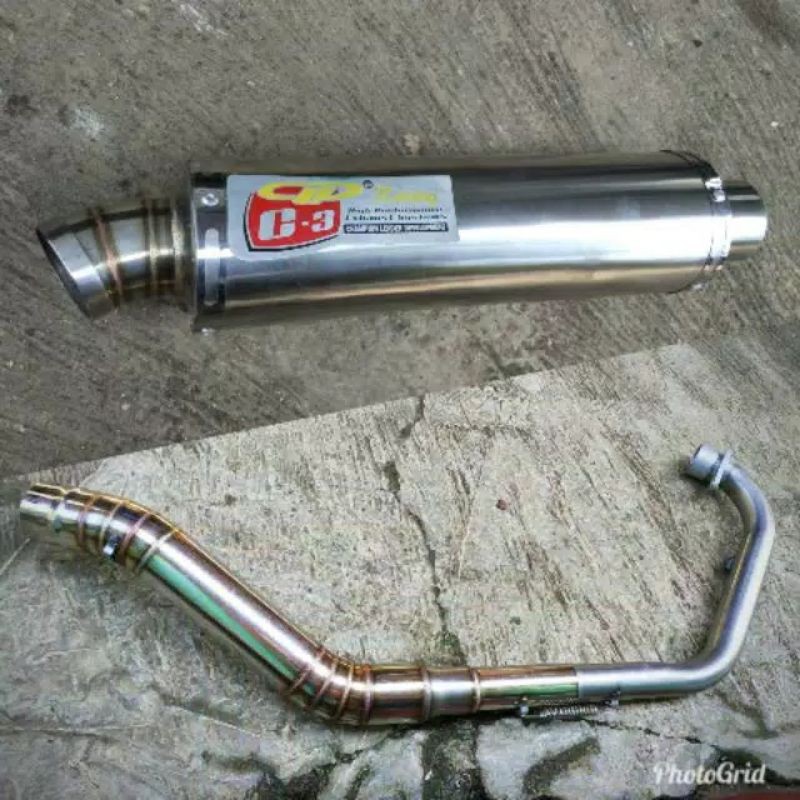 Knalpot CLD Bulat Vixion Fu MX KING Scorpio Dll