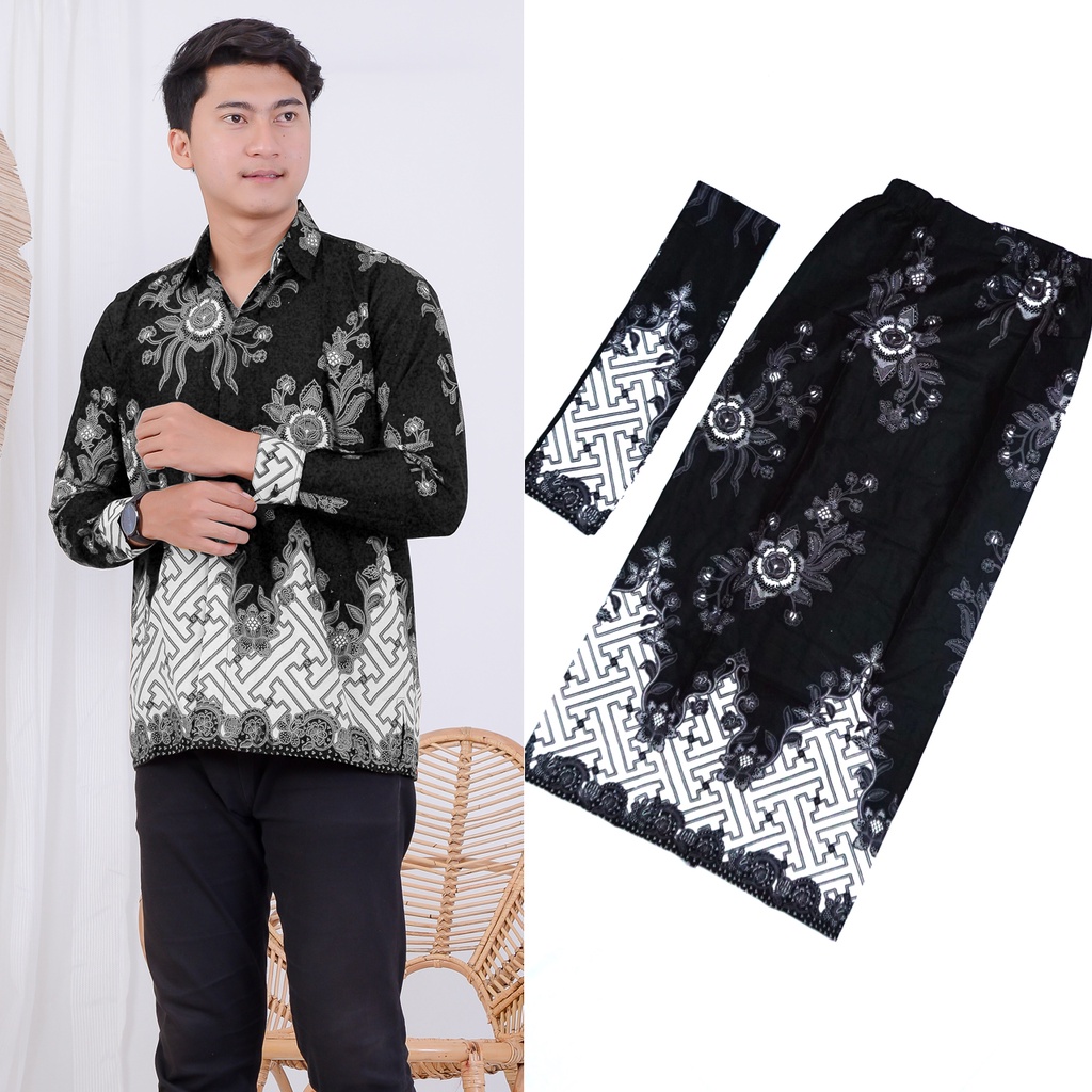 NAYAKA BATIK - Couple Monaka Bunga Pagar Brokat 3D Premium Halus Size M,L,XL