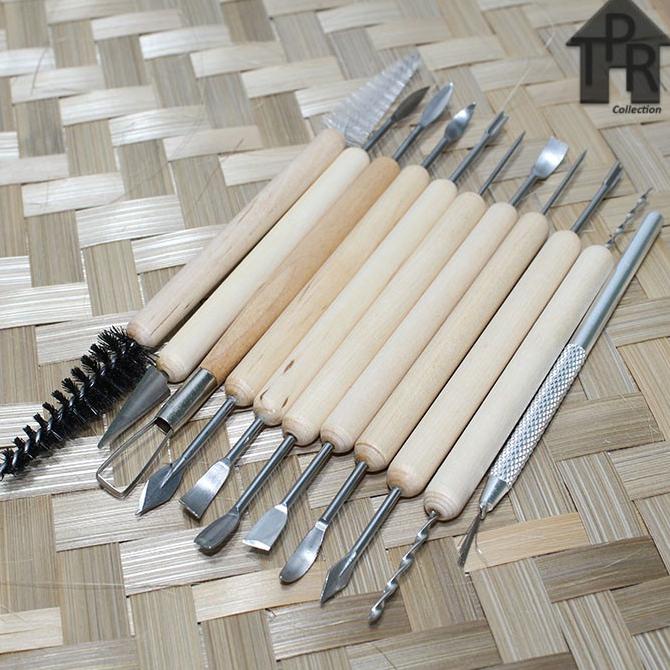 

Promo Awal tahun Butsir set / Alat ukir clay / Pottery tool / Modelling tools - 11pcs. Promo Awal