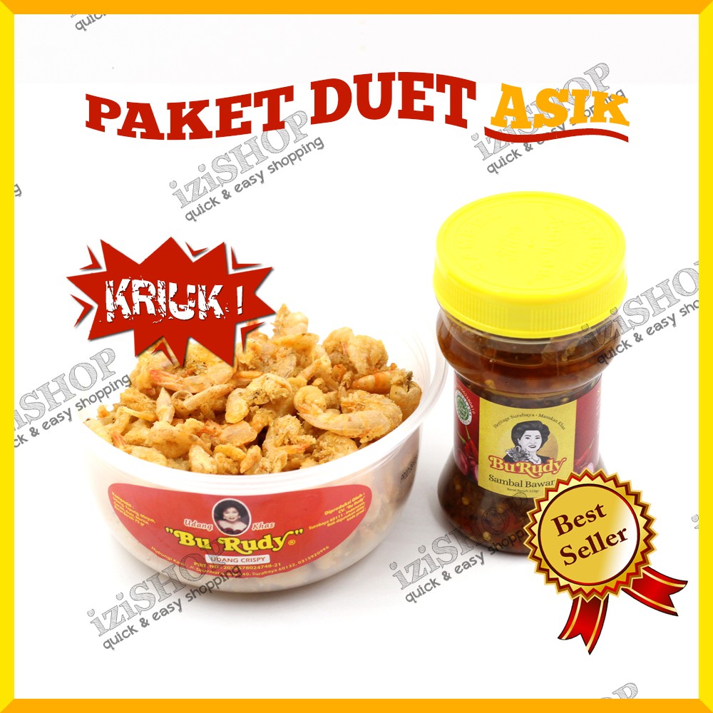 

Paket Duet Asik - SAMBAL BAWANG & UDANG CRISPY Cup Kecil