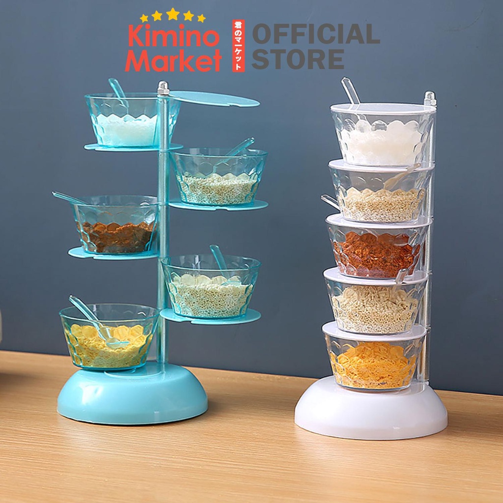 Tempat Bumbu Dapur Wadah Storage Box Botol Bumbu Bertingkat