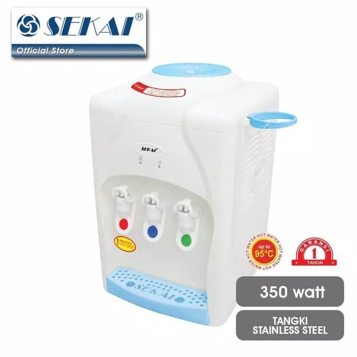 Sekai WD 333 Dispenser 3in1 Hot/Normal/Cold Dispenser Air Panas Portable kapasitas 0.6 L.