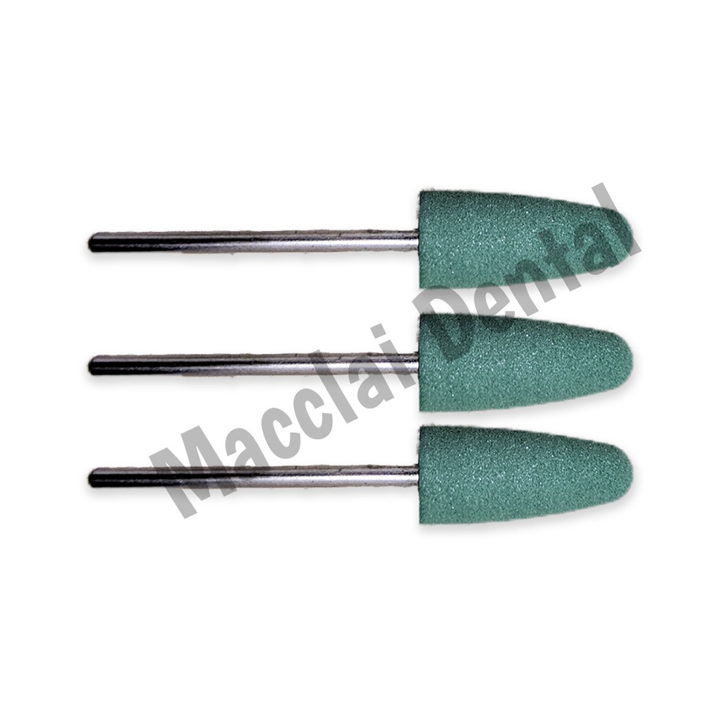 DENTAL BUR RUBBER POLISH POLES ACRYLIC WARNA HIJAU