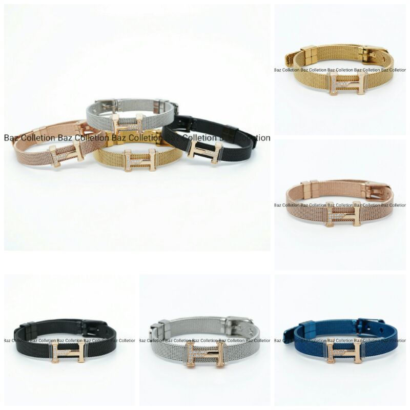 Gelang titanium stainles gelang liontin emas mainan