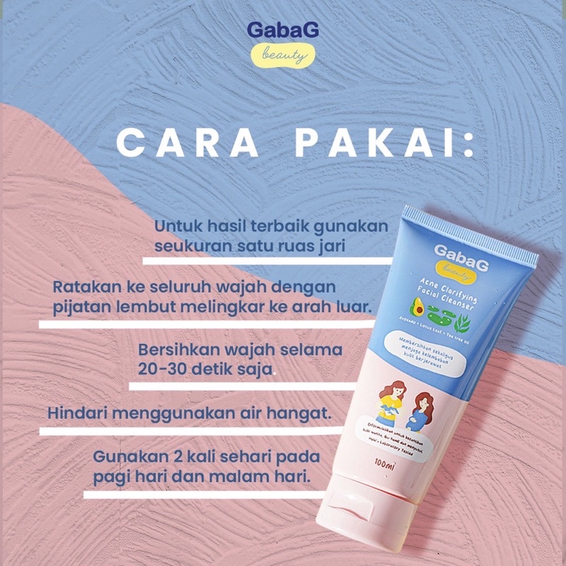 Gabag Beauty Acne Clarifying Facial Cleanser Sabun Cuci Muka Wajah Kulit Berjerawat Aman Ibu Hamil dan Menyusui