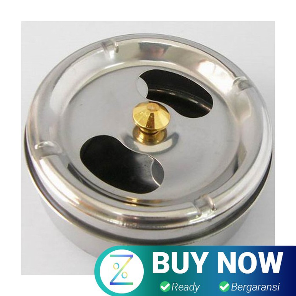 Asbak Rokok Portable Rotation Enclosed Stainless Steel - JIAJU_01-032