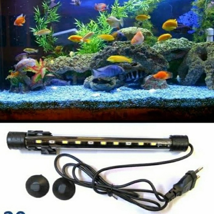 Lampu Celup Led Aquarium Aquascape Kolam 20 - 100 cm Submersible Lamp