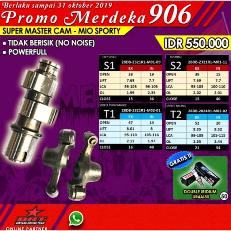 promo paket supercam BRT Mio sporty, noken as + RRA + busi