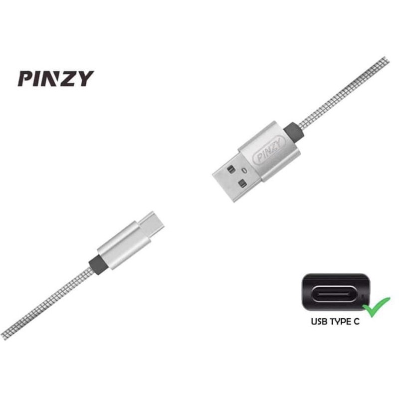 Metal Spring Data Line Pinzy King Kong C6 Type C Support Qc 3.0- Kabel Data