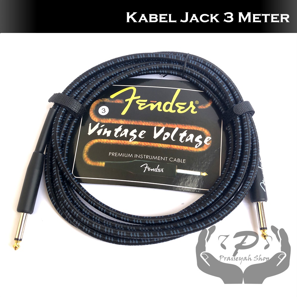 Kabel Jack Alat Musik Gitar / Bass / Keyboard Low Noise 3 / 6 Meter