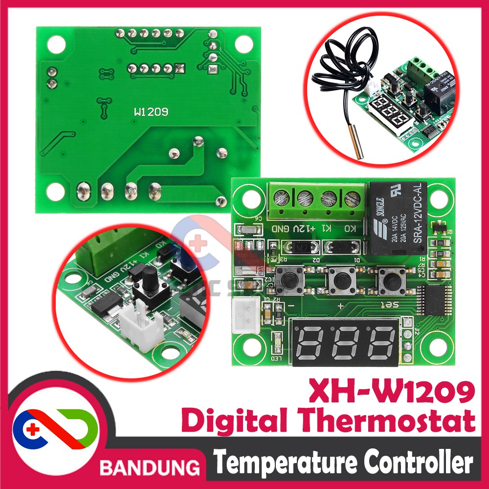 XH-W1209 DIGITAL THERMOSTAT TEMPERATURE CONTROLLER PENGATUR SUHU