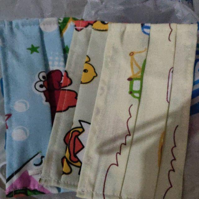 Masker Kain Anak 2 Lapis + Selipan Tissue Lapisan Dalam Anti Air