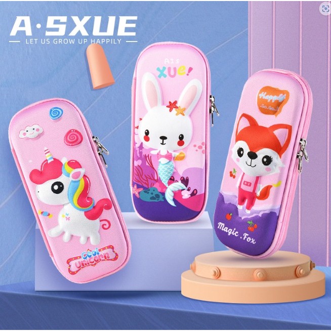 Tempat Tepak Kotak Pensil Anak Laki Laki Perempuan Karakter 3D PC0003