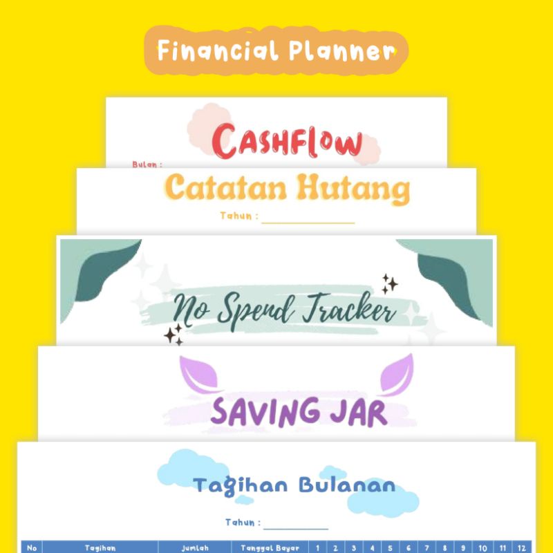 Jual Financial Planner Family Budget Planner Uang Planner Shopee
