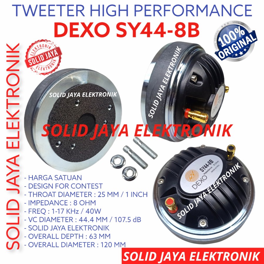 TWEETER DEXO SY44-8B PROFESIONAL DRIVER TWEETER DEXO SY44 8B TWITER TWITTER TWETER SY448B SY44 8B SY448 B TWITEER BALAP KONTEST KONTEST CONTEST AUDIO HIGH HI DEXO ORI ASLI ORIGINAL