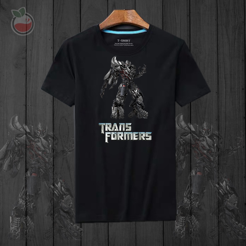 Lilipop Kaos Tshirt  Pria Transformer Optimus Prime Baju Distro Basic Lengan Pendek Cowok Kasual