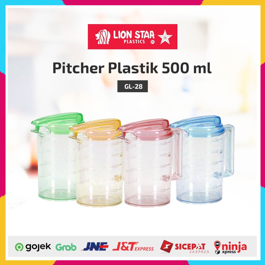 Jual Lion Star Pitcher Minuman Plastik 500 Ml Gl 28 Gelas Ukur Gl 28 Teko Merah Shopee Indonesia 6393