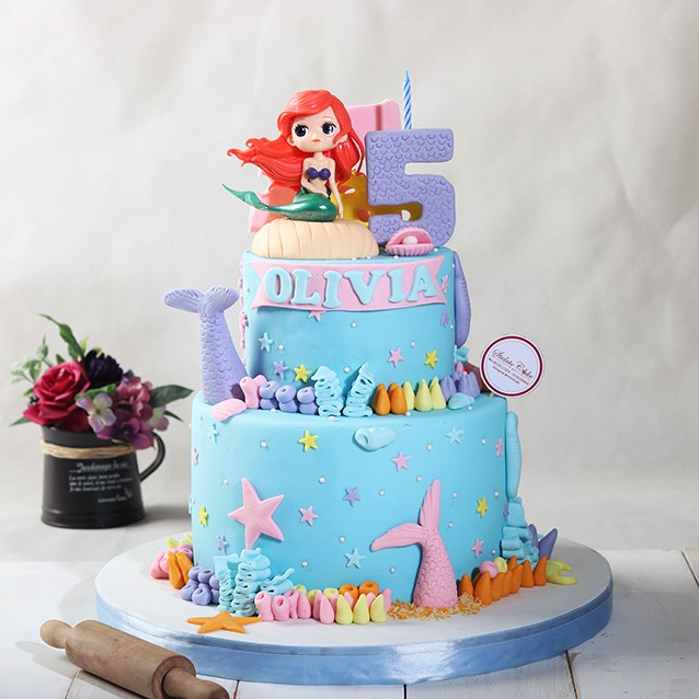 

Kue Ulang Tahun Mermaid / 2 Layers / MOHON BACA KETERANGAN