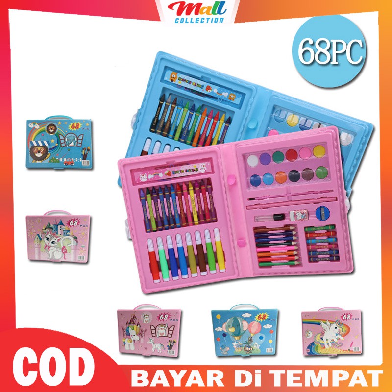 

MALL - Set Alat Tulis Crayon Anak 68Pcs Set ATK10 Lukis Mewarnai Menggambar