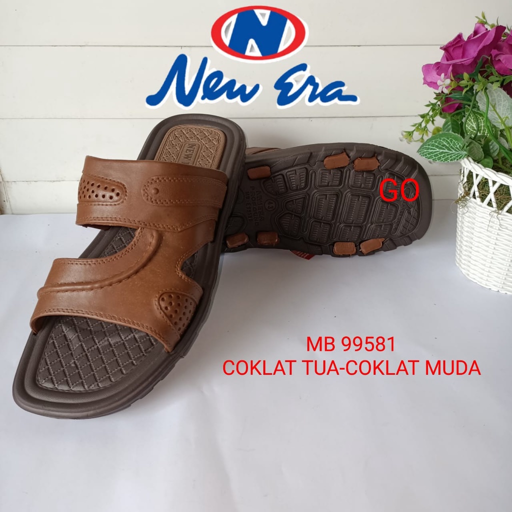 gos  NEW ERA MB E 99581 Sandal Selop Pria Casual Sandal Slop Karet Pria Dewasa Sendal Slide Pria Keren