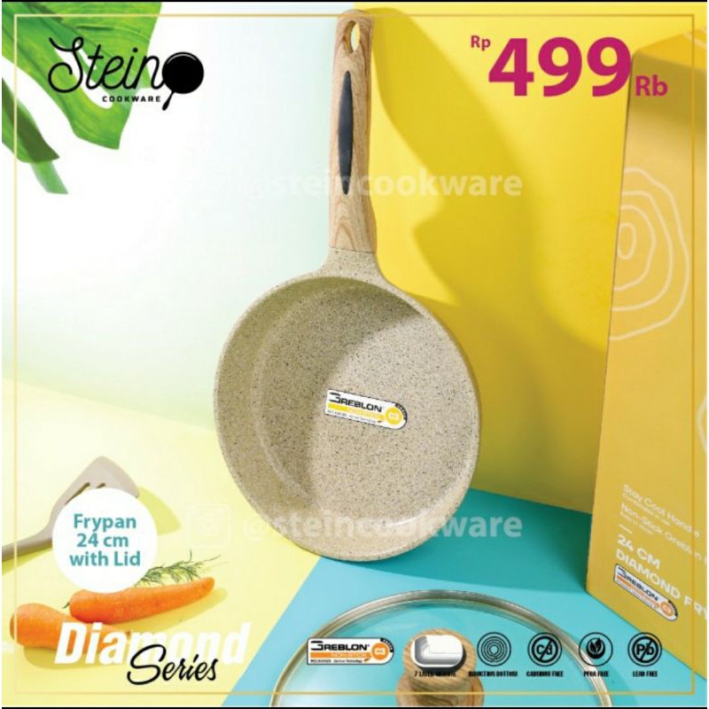 Diamond Caserolle Diamond Frypan 20 cm 24 cm satuan Steincookware