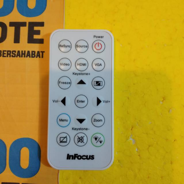 REMOTE PROJECTOR PROYEKTOR INFOCUS PUTIH ORIGINAL