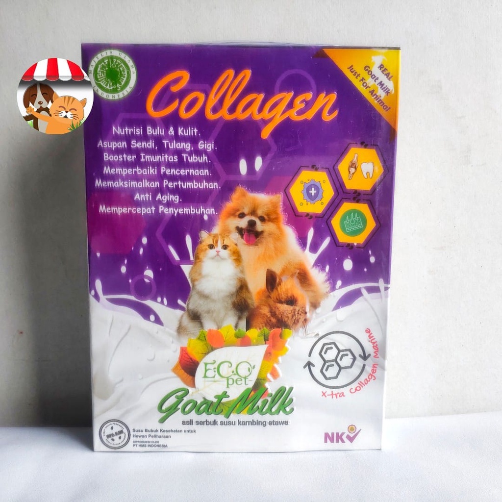 Susu Kucing Anjing Kelinci - Eco Pet Goat Milk Collagen Sachet 20gr