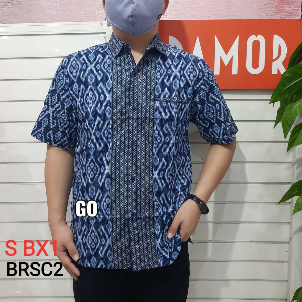 gos BRSC DAMOR (CRESSIDA) KEMEJA BATIK Cowok Pakaian Pria Baju Batik Dewasa Lengan Pendek