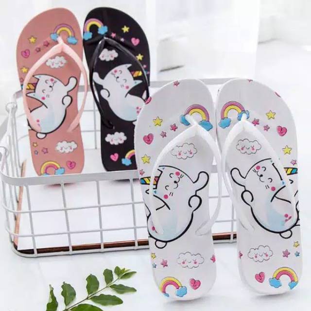 Sandal jepit unicorn spon