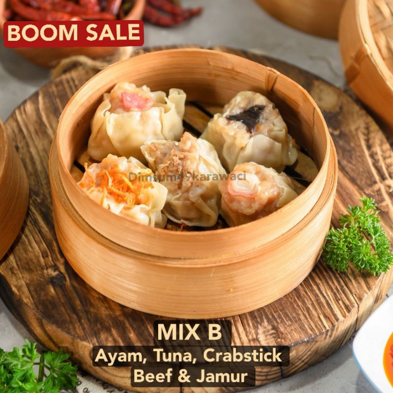 

BOOM SALE (MIX B) DIMSUM 49 KARAWACI HARGA PABRIK TERMURAH SEJABODETABEK (MINIMAL 100 PCS) FROZEN FOOD HALAL