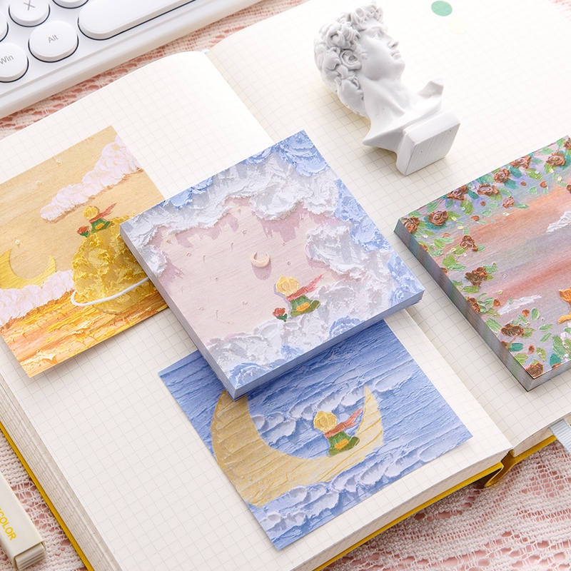 80 Lembar Kertas Memo Sticky Notes Motif Kartun Pangeran Kecil