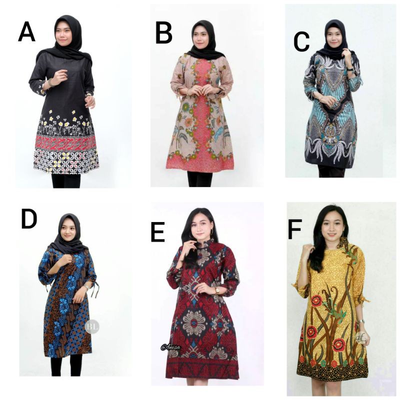 ATASAN BATIK WANITA KEKINIAN -TUNIK BATIK MURAH