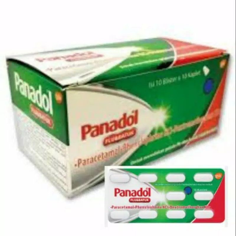 Panadol Flu dan Batuk Hijau Box isi 10 Strip