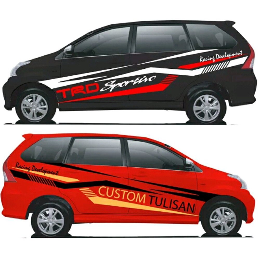Cutting Sticker Striping Mobil Racing Mpv Xenia Avanza Custom Shopee Indonesia