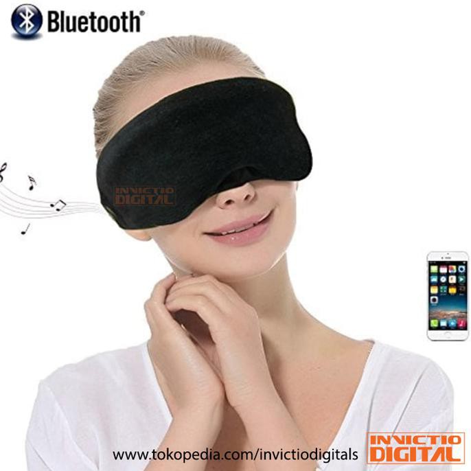 LANGKOU WASHABLE BLUETOOTH WIRELESS SLEEP EYEMASK HEADSET BLACK