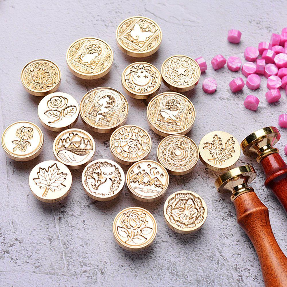 R-flower Wax Seal Stamp Scrapbooking Undangan Festival Pernikahan Tahun Baru Pembungkus Kado Sealing Stamp Head