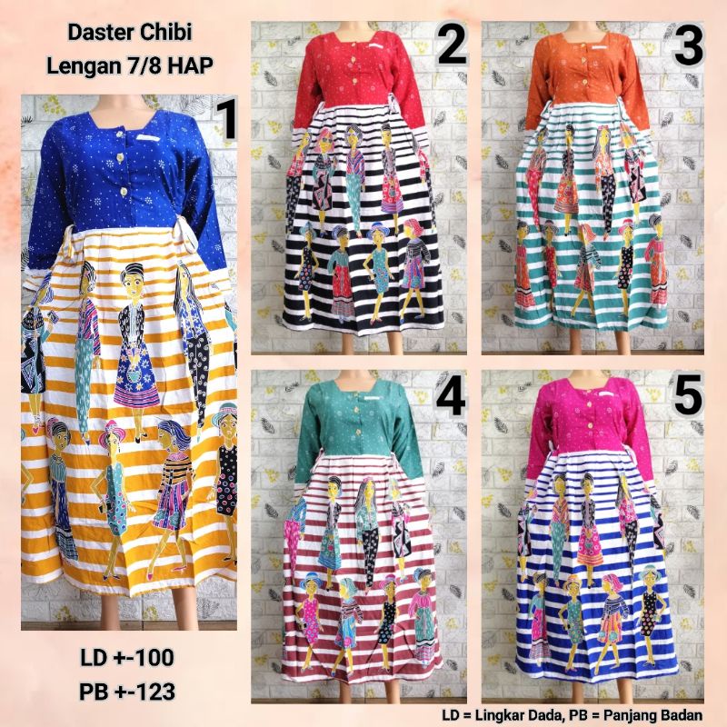 DASTER CHIBI LENGAN 7/8 HAP DASTER MODERN KEKINIAN BUSUI FRIENDLY ADEM BU TEJO KLSO + FSYN