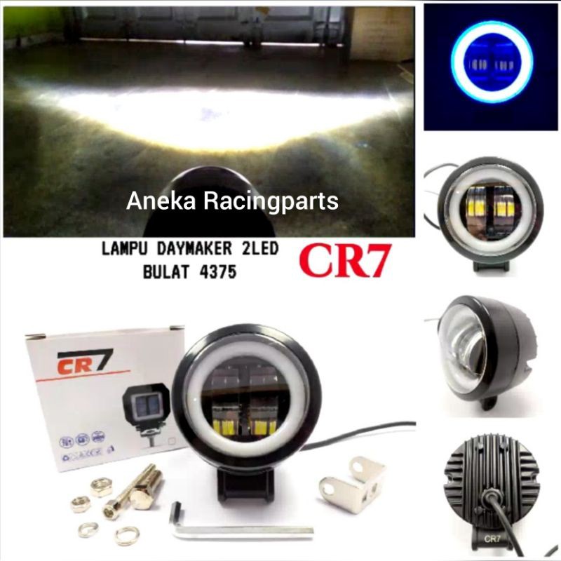 lampu tembak dymaker 2led flash strobo super terang casing almu klx crf wr vixion dll / lampu sorot